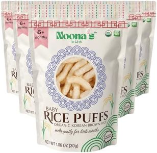 Noona’s Baby Rice Puffs | Organic Korean Brown Rice | 6M+ | 1.06oz (5 Pack)