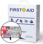 MFASCO Restaurant, Food Service First Aid Kit - ANSI & OSHA 2021 Class B Compliant, Large 3 Shelf Metal Wall Mount First Aid Cabinet, Ideal for Kitchen & Restaurant Supplies