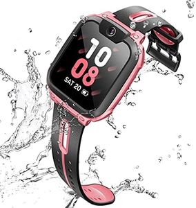 imoo Z1 Smart Watch for Kids, Smart Watch, Kids Smart Watch, Phone with Two-Way Video and Phone Call, Kids GPS Watch with Real-Time Location and IPX8 Swimming Water Resistance-Pink