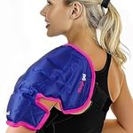 Magic Gel Shoulder Ice Pack | Reusable, Flexible & Long Lasting | Ice Pack for Rotator Cuff Injuries, Bursitis and Swelling | Hot or Cold Therapy Compression Wrap for Left or Right Shoulder Dark Blue