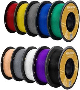 Kingroon PETG, Filamento PETG, filamento para impresora 3D, precisión dimensional +/- 0,03 mm, bobina de 1 kg (2,2 lbs), 1,75 mm, 10 kg, negro, blanco, gris, rojo, azul, verde, amarillo, naranja,