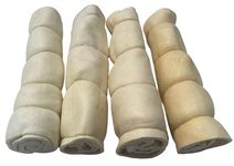 Beef Cheek Rolls Dog ChewTreat - *(Original 4 Pack, 10-12 INCH)* - Original/Peanut Butter/Vanilla Mint Flavors - Single Ingredient - Rawhide Free - Super Thick - All Natural - Long Lasting