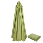 KHBNHJ 9 Ft 8 Ribs Patio Umbrella Replacement Canopy Market Table Umbrella Replacement Canopy Sun Umbrella Top Cover Garden Parasol Canopy Cover(Canopy Only),Agate Green,2.7m/9ft,8 Ribs