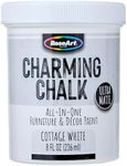 Charming Chalk All-In-One Furniture & Décor Paint - 8oz Cottage White, Ultra Matte Chalk Finish Paint, Ideal For All Techniques Including Distressing, No Prep Needed, Made In USA