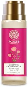 Forest Essentials Silkening Shower Wash Indian Rose Absolute|Lightly Scented & SLS-Free|Body Wash For Men And Women 50ml
