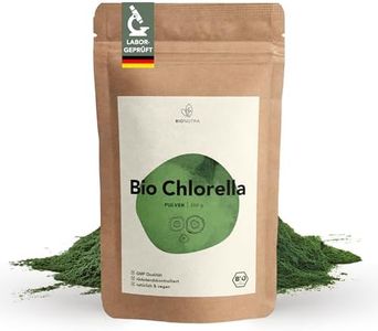 BIONUTRA® Chlorella bio | en poudre | 250 g | Agriculture biologique | Végan | Sans additifs | Paroi cellulaire brisée | Acide Folique & Cobalamine | Sachet opaque et refermable