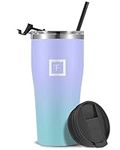 IRON °FLASK Insulated Rover Tumbler w/Lid & Straw - 20 Oz Leak Proof & Stainless Steel Bottle for Hot & Cold Drinks - Coffee Travel Mug, Water Metal Canteen, Thermal Cup