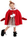 Forever Young Girls Kids Santa Claus Christmas Storybook Fancy Dress Costume (2-3 years)