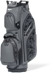 Bag Boy CoolFlex Golf Cart Bag, 14 Way Top with Full Length Individual Dividers, Dedicated Putter Well, Detachable Cooler Bag, 11 Pockets, Slate/Camo