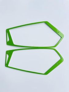 2PCS Green For Polaris Slingshot Parts Accessories Side Mirror Bezel Trim Kit 2015 2016 2017 2018 2019 2020 2021 2022 2023 2024