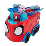 Marvel’S SPIDEY AND HIS AMAZING FRIENDS Web Spinning Hauler - 8-Inch 3-in-1 Transforming Vehicle - Toys Featuring Your Friendly Neighborhood Spideys