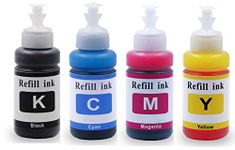 Ikkosy Refill Ink for Use in HP DeskJet Ink Advantage 2135 All-in-One Printer & Black Multi Color Ink Cartridge Set of 4 Color, 70 Ml Each Bottle