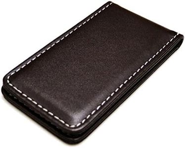 Fine Leather Magnetic Money Clip - Brown