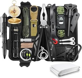 Dusor Gifts for Men 21 in 1 Survival Kit, Stocking Stuffers for Adults Men, Dad Mens Gifts for Christmas, Camping Accessories, Fishing Hunting Gifts for Men Dad Him, Cool Gadgets for Men, Fishing Gear