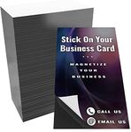 Durable, Flexible 3.5x2 in Magnetic Business Card 100 Pk. DIY Custom Magnet with Adhesive Back is Great Promotional Product for Contact Info. Peel & Stick Magnets for Realtors, Craft Projects
