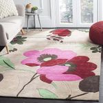 RUBI RUGS Heritage Collection Handmade Traditional Oriental Wool Carpet, Ideal for High Traffic Areas in Living Room, Bedroom and Home Size 6 x 8 feet (180X240 Cm) Beige KM