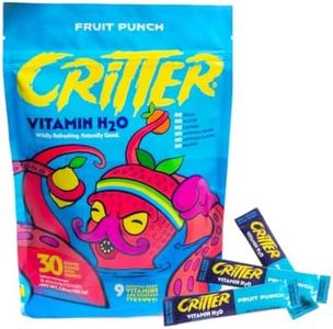 Critter Vitamin H2O – Kids’ Hydration & Multivitamin Drink Mix – Electrolytes, Essential Vitamins, Delicious Natural Flavors – 30 Single-Serve Packets