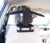 Citaaz Car Back Seat Coat Hanger/Headrest Hook Hanger/Car Grab Bar Handle Holder/Storage Hooks Bag Holder for Hanging Hand-Bag, Grocery, Wallets, Purse, Polybags - Black