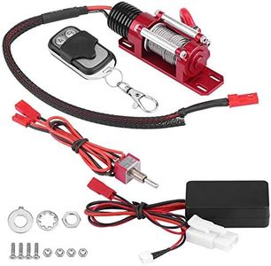 Woyisisi RC Car Winch, 1/10 Scale RC Model Vehicle Crawler Car Accessory Metal Winch with Remote Controller