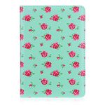 32nd Floral Series - Design PU Leather Book Folio Case Cover for Apple iPad Mini 1, 2 & 3, Designer Flower Pattern Flip Case With Built In Stand - Vintage Rose Mint