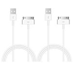 ZLONXUN 2 Pack USB Cable 1 M Compatible with iPhone 4/4S/3G/3GS,iPad 2/3/1,iPod Touch 4/3/2/1,Nano 6/5/4/3/2/1,Classic 3/2/1,(3.3 Feet,White)