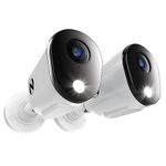 Night Owl SP Wired 2K Deterrence Add On Cameras with 2-Way Audio - 2 Pack - White