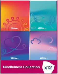 KLEENEX - Mouchoirs boîte cubique Collection (12 boites de 48 mouchoirs) - idéal pour décorer votre intérieur