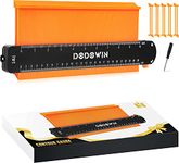 DODOWIN Fathers Day Gifts for Men, Contour Gauge Profile Duplicator 10", Woodworking Laminate Flooring DIY Carpenter Work Bench Tools, Mitre Block Angle Finder, Dad Birthday Presents from Daughter Son