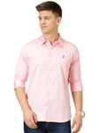 Thomas Scott Men Peach Classic Slim Fit Full Sleeves Solid Casual Shirt (Peach, Large)