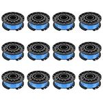 12pcs Grass Trimmer Thread Spools for Green-works 0.065” Weed Eater String Compatible with Green-works Single Line 24V & G-MAX 40V String Trimmer Models