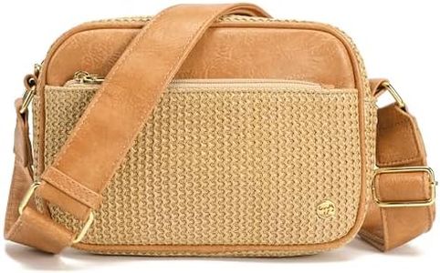 AOCINA RFID Straw Summer Purses for Women 2025 Woven Crossbody Bags Shoulder Handbags for Everyday Beach Travel Vacation Essentials(Straw Khaki)