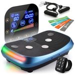 LifePro Rumblex Pro & 4D Vibration Plate Exercise Machine – Triple Motor Oscillation, Linear & Pulsation. Advanced 4D Motion Vibrating Plate with Watch Remote, Exercise Mat for Full Body Workout