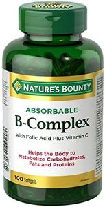 Nature's Bounty Absorbable B-Complex with Folic Acid Plus Vitamin C, 100 Softgels