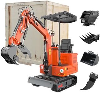 MACHPRO 1.2 ton mini Excavator Crawler 13.5 hp with Hydraulic Thumb | Dual-Joystick Pilot Control and B&S Engine EPA Rated for Gardens, Farms, Parks, Roads (Orange+Black 90% pre-Assembled)