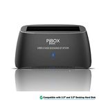 PiBOX India, USB 3.0 Hard Drive Docking Station (USB to SATA Docking Station) with 16TB+ Drive Support for 2.5 Inch & 3.5 Inch HDD SSD- Supports SATA II, III and UASP with ASM225CM- Top-Loading Design