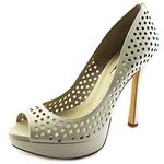 BCBGeneration Sherrie Women US 7 White Peep Toe Platform Heel