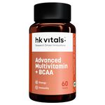 hk vitals Advanced Multivitamin with BCAA - Minerals, Amino Acids, Hyaluronic Acid, and Antioxidants - 60 Multivitamin Tablets - Immunity & Energy