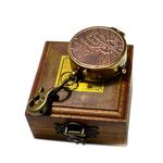 Sailor's Art Not All Those Who Wander are Lost Quote Antique Brass Compass 2" with Shesham Wooden Box,Gifting Compass,Vintage Product Antique Home Décor Item, Ideal Gifts