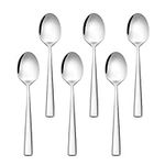 Otto Koning - Leipzig –Stainless Steel Teaspoons, Tea Spoons with Mirror Polished Finish, Coffee Spoons with Modern and Elegant Design. (6 Pieces)