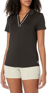PUMA GOLF Women's Cloudspun Piped Ss Polo, Puma Black, X-Small