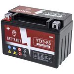 Battanux YTX9-BS Battery & Motorcycle Battery, Sealed SLA/AGM 12V8Ah ATV/UTV/Snowmoble/Motor bike Battery Maintenance Free & No tools for installation & Advanced Technology & Environmental