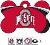 GoTags State Buckeyes NCAA Personalized Engraved Sports Team Dog Tags, Bone Shape Pet ID Tags