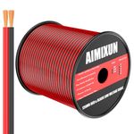 AIMIXUN 12 Gauge Electrical Wire 50FT, 12 AWG Wire 2 Pin 2 Color Red and Black Cable 12V Strips Extension Wire PVC Flexible Wire 12V/24V DC Cable Low Voltage Wire 12 Gauge Stranded 2 Conductor Wire