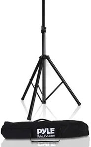 Pyle Universal Speaker Tripod Stand Mount - 6' Sound Equipment Holder Height Adjustable Up to 70 Inches For Speakers w/ 35mm Compatible Insert Perfect for Home, On Stage or In Studio Use
