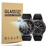 Suoman 4-Pack for Samsung Galaxy Watch 46mm (2018) / Gear S3 Screen Protector Tempered Glass, [2.5D 9H Hardness] [Anti-Scratch] (DO NOT Fit for Galaxy Watch 4 Classic 46mm)