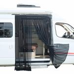 CHOOSEU Magnetic Campervan Flyscreen, Universal Size Fits Vans Compatible with Mercedes Sprinter and Other Vans,Magnetic Side for Easy Installation,Magnetic Closure for Sliding Door