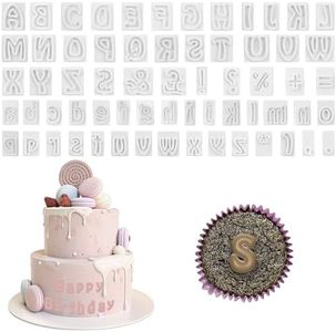 Kurtzy 64 Stampini Lettere per Pasta di Zucchero Stampi per Biscotti Piccoli - A-Z in Maiuscolo e Minuscolo, 12 Simboli - Stampi Dolci per Fondente, Decorazioni Dolci Cake Design e Prodotti da Forno