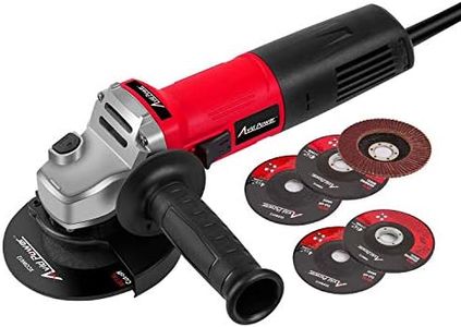 AVID POWER Angle Grinder, 7.5-Amp 4-1/2 inch Electric Grinder Power Tools with Grinding and Cutting Wheels, Flap Disc and Auxiliary Handle for Cutting, Grinding, Polishing and Rust Removal - Red