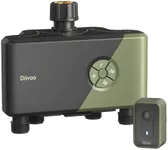 Diivoo Smart Garden Watering System, WiFi Timer with 4 Outlets Compatible with Alexa, 24 Custom Irrigation Plans, Rain Delay Function, and Dual Watering Modes for Lawns & Yards