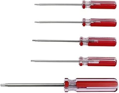 Fixinus 5 Pieces Triangle Screwdriver Set, Magnetic Triangle Screwdriver Bits 1.8mm / 2.0mm / 2.3mm / 2.7mm / 4.2mm Screwdriver Repair Tool for Toys and Battery Change